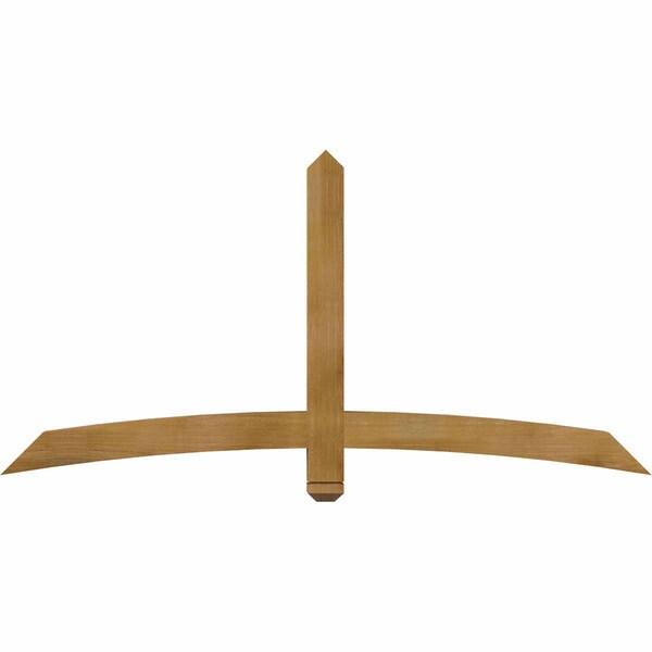 Ekena Millwork Bellingham Rough Sawn Timber Gable Bracket, Western Red Cedar, 72"W x 36"H x 4"D x 4"F, 12/12 Pitch GBW072X36X0404BEL00RWR - main